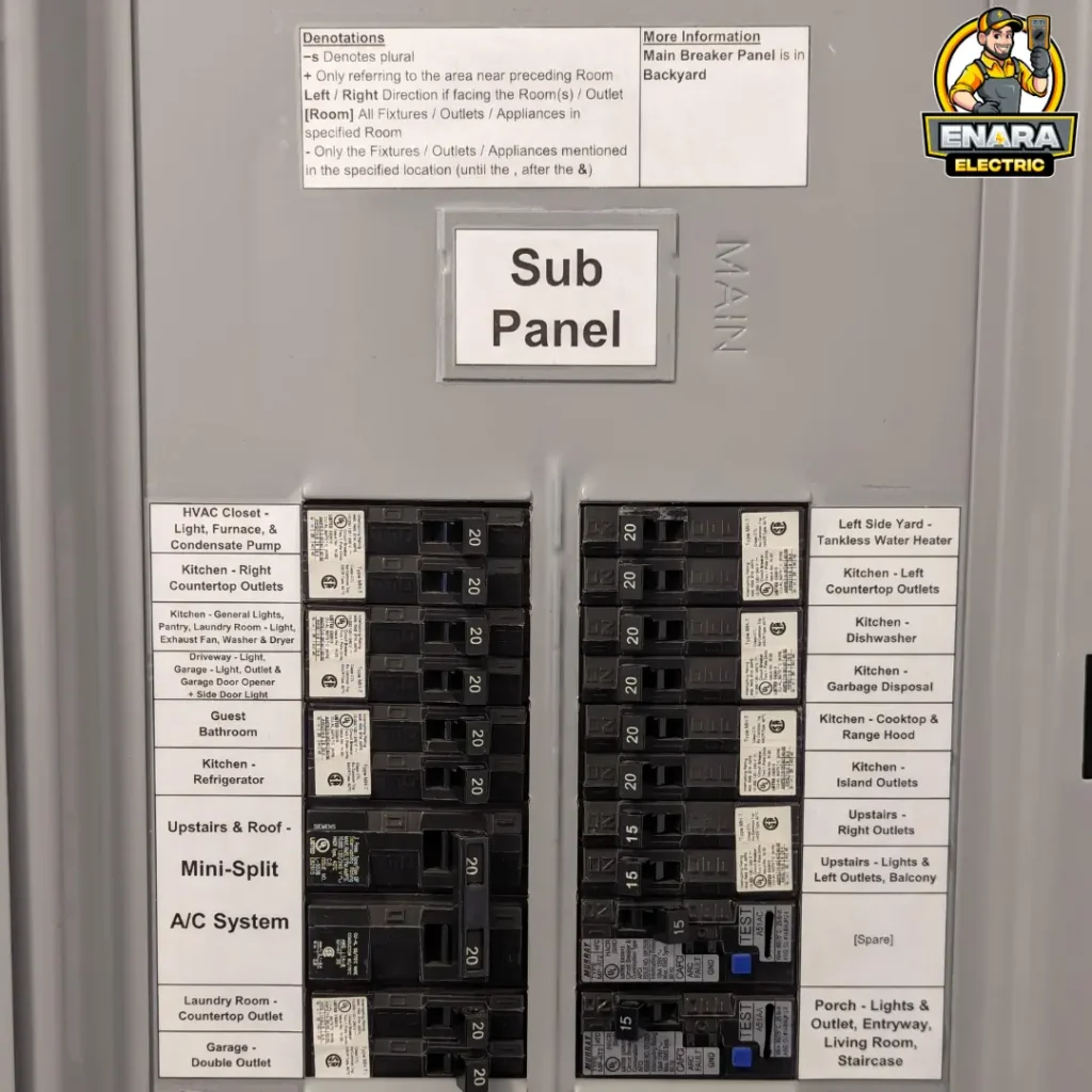 Electrical panel labeling in Cresskill NJ - Enara Electric